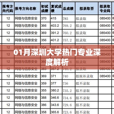 深圳大學熱門專業(yè)深度解析，一月資訊速遞