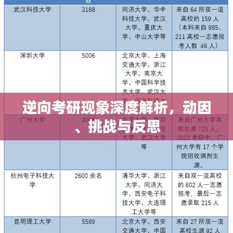 逆向考研現(xiàn)象深度解析，動(dòng)因、挑戰(zhàn)與反思