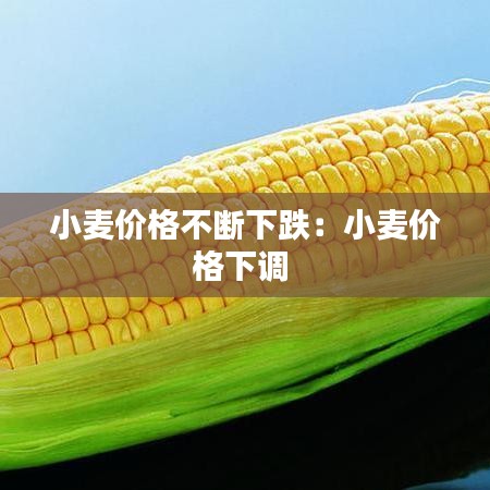 小麥價格不斷下跌：小麥價格下調 