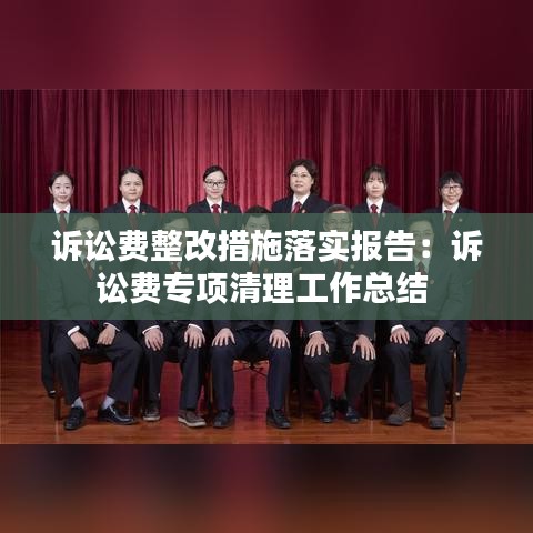 訴訟費(fèi)整改措施落實(shí)報(bào)告：訴訟費(fèi)專項(xiàng)清理工作總結(jié) 