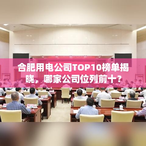 合肥用電公司TOP10榜單揭曉，哪家公司位列前十？