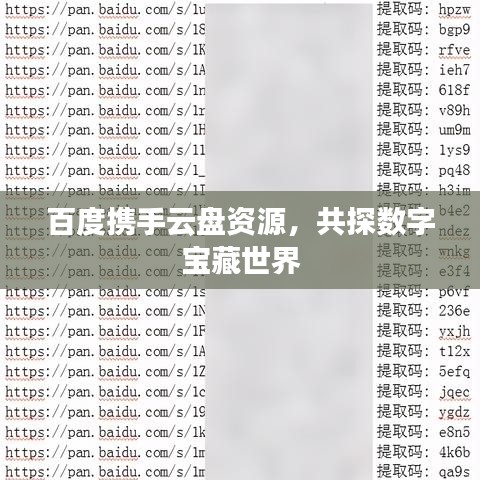 百度攜手云盤資源，共探數(shù)字寶藏世界