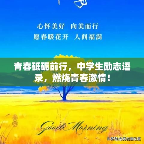 青春砥礪前行，中學(xué)生勵志語錄，燃燒青春激情！
