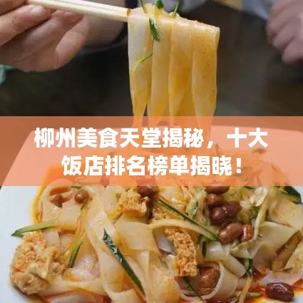 柳州美食天堂揭秘，十大飯店排名榜單揭曉！