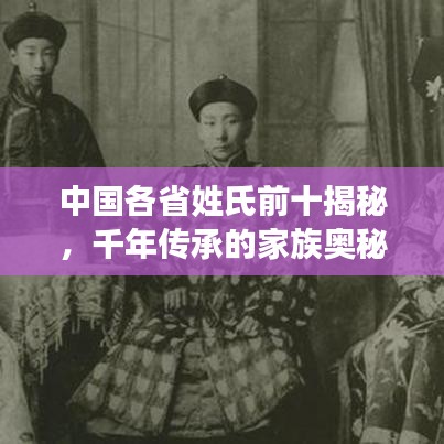 中國各省姓氏前十揭秘，千年傳承的家族奧秘探索