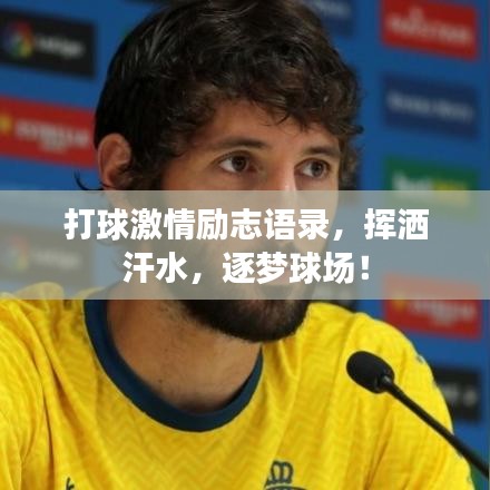 打球激情勵志語錄，揮灑汗水，逐夢球場！